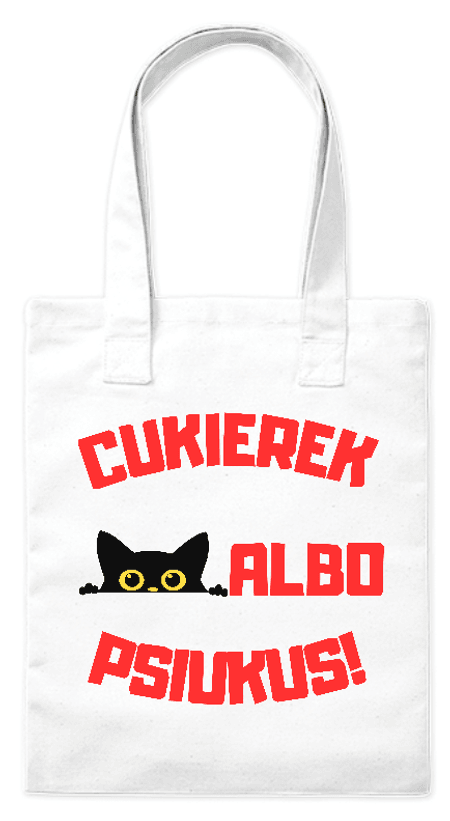 Torba bawełniana „Cukierek albo psikus!” – 220 g/m²
