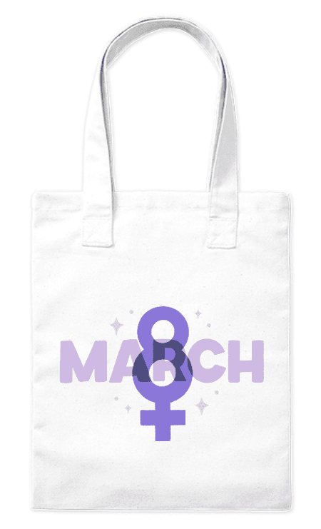Torba bawełniana eko „8 March Purple Style” 220 g