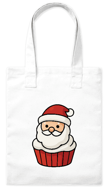 Torba bawełniana eko „Babeczka z Świętym Mikołajem” 220 g