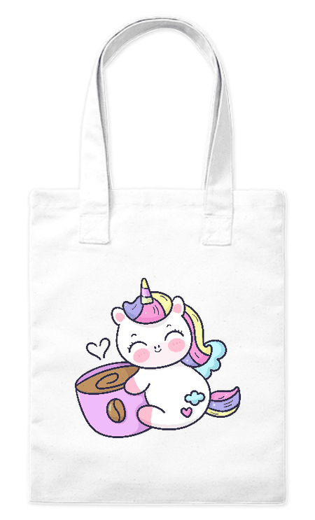 Torba bawełniana eko „Coffee Hug Unicorn