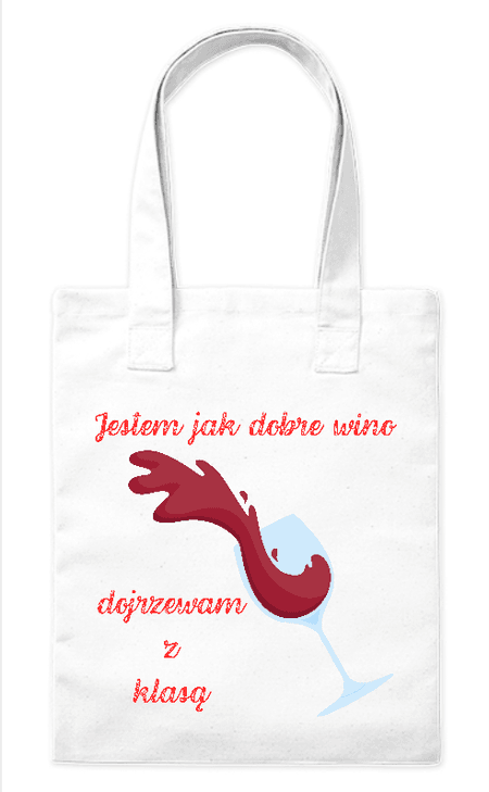 Torba bawełniana eko „Dojrzewam z Klasą” 220 g