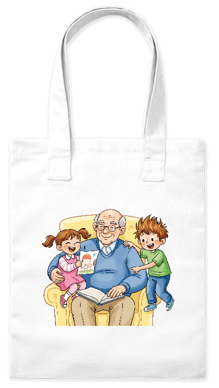 Torba bawełniana eko „Dziadek z Wnukami” 220 g
