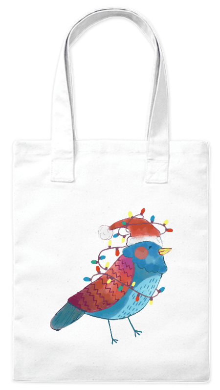 Torba bawełniana eko „Gołąb z lampkami” 220 g