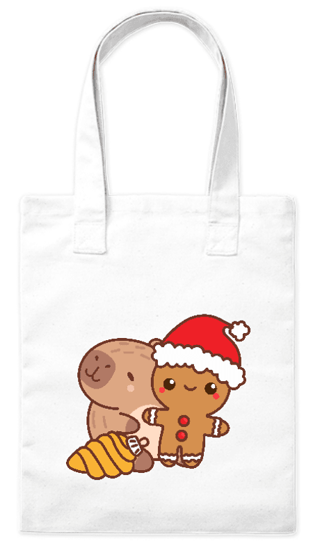 Torba bawełniana eko „Kapibara i pierniczek” 220 g