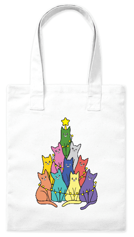 Torba bawełniana eko  „Kocia choinka” 220 g