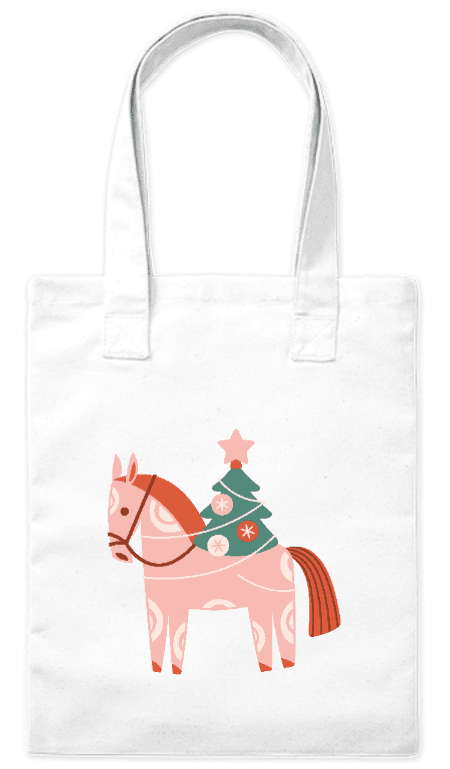 Torba bawełniana eko „Koń z choinką” 220 g