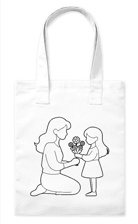 Torba bawełniana eko „Mama i córka” 220 g
