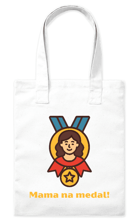 Torba bawełniana eko „Mama na medal” 220 g