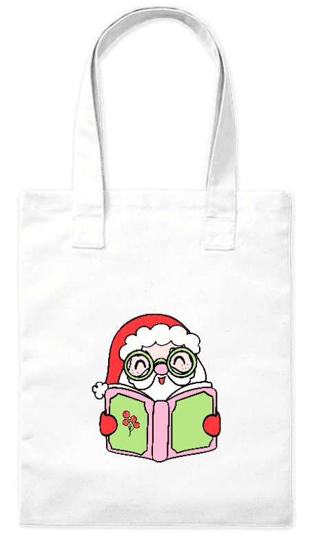 Torba bawełniana eko „Mikołaj czytelnik” 220 g