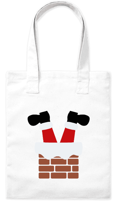 Torba bawełniana eko „Mikołaj w kominie” 220 g