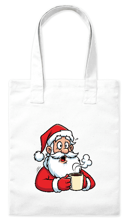 Torba bawełniana eko „Mikołaj z kubkiem kawy” 220 g