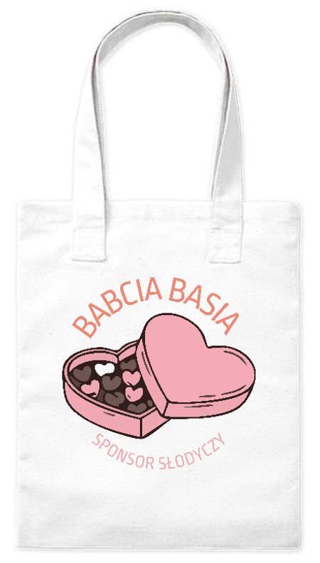 Torba bawełniana eko „Babcia sponsor słodyczy” – Personalizowana 220 g