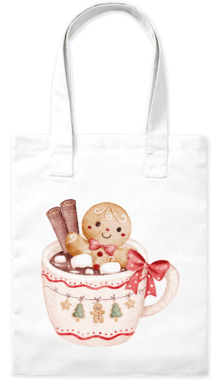 Torba bawełniana eko „Pierniczek w filiżance” 220 g