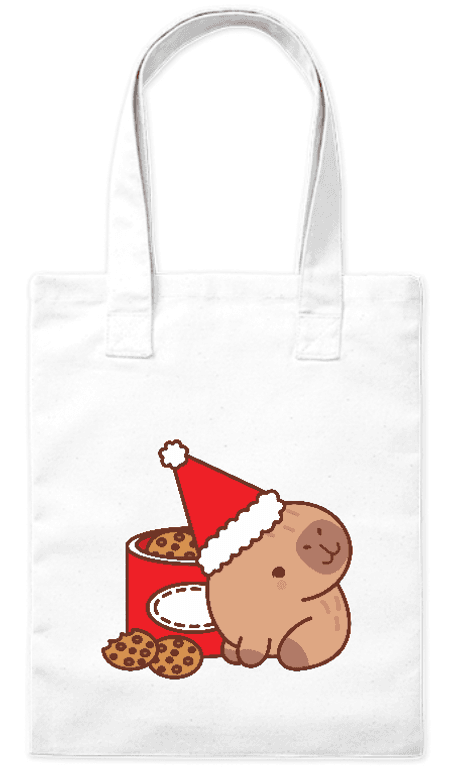 Torba bawełniana eko „Świąteczna kapibara” 220 g