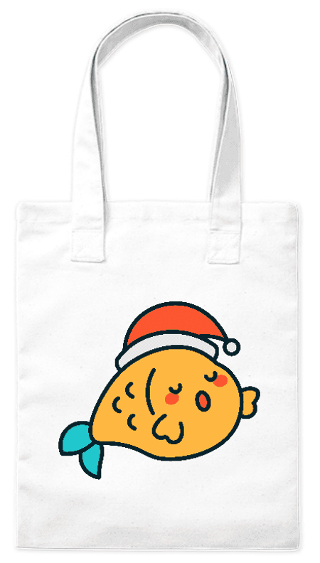 Torba bawełniana eko „Świąteczna rybka” 220 g