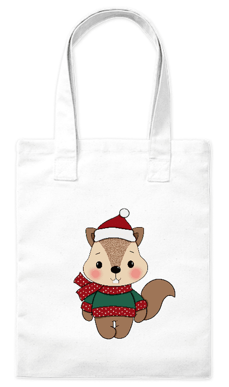 Torba bawełniana eko „Świąteczna wiewiórka” 220 g