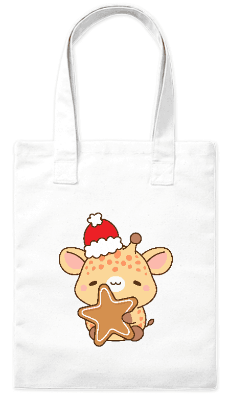 Torba bawełniana eko „Świąteczna żyrafa” 220 g