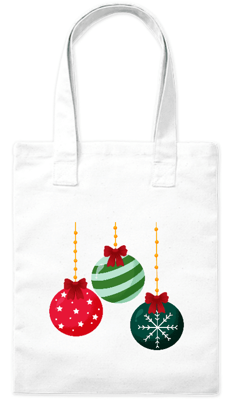 Torba bawełniana eko „Świąteczne bombki” 220 g