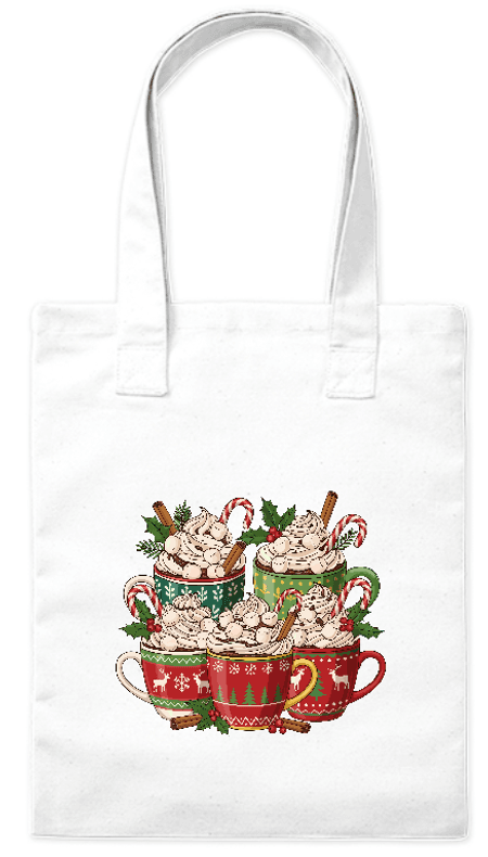 Torba bawełniana eko „Świąteczne kubki” 220 g