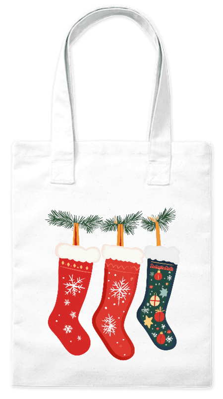 Torba bawełniana eko „Świąteczne skarpety” 220 g
