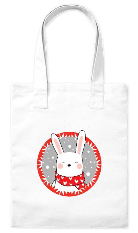 Torba bawełniana eko „Świąteczny królik” 220 g