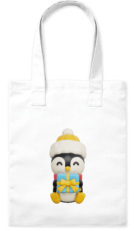 Torba bawełniana eko „Świąteczny pingwinek” 220 g