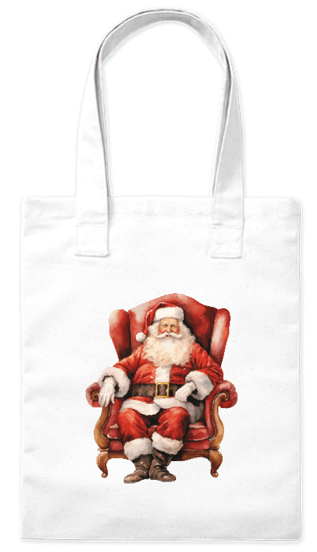 Torba bawełniana eko „Święty Mikołaj na fotelu” 220 g