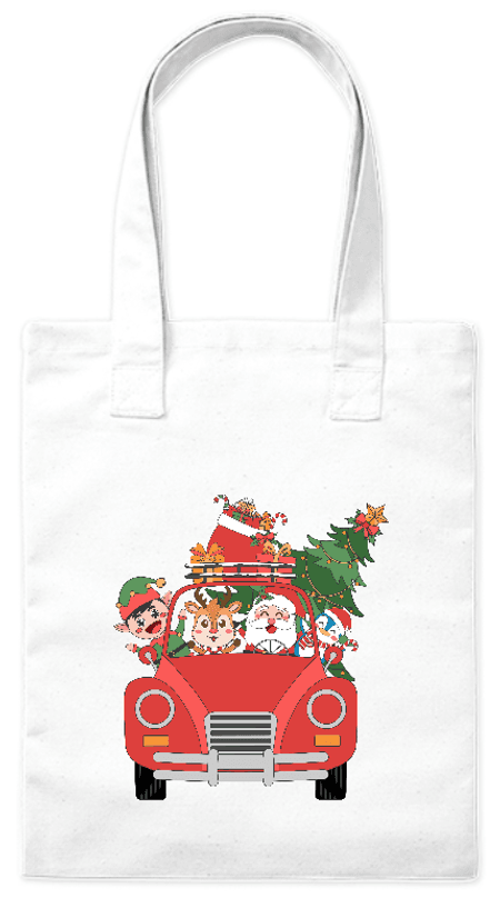 Torba bawełniana eko „Wesoła paczka Mikołaja” 220 g