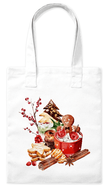 Torba bawełniana eko „Zimowe słodkości” 220 g