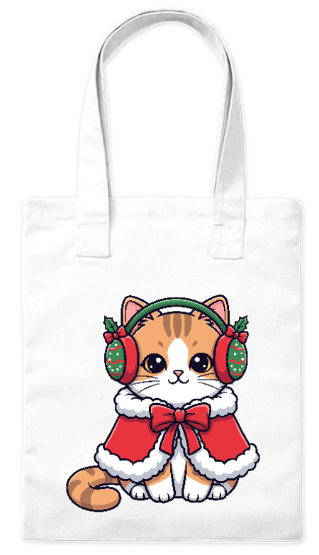 Torba bawełniana eko „Kotek w nausznikach” 220 g