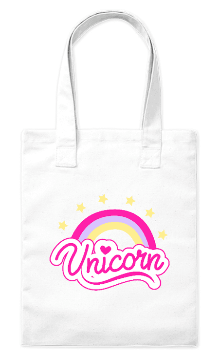 Torba bawełniana eko „Unicorn Rainbow Lettering