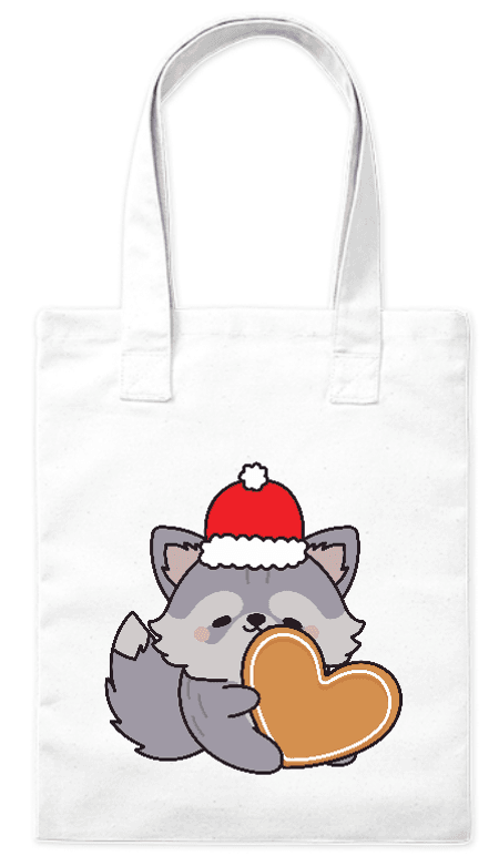 Torba bawełniana eko „Szop w czapce Mikołaja” 220 g