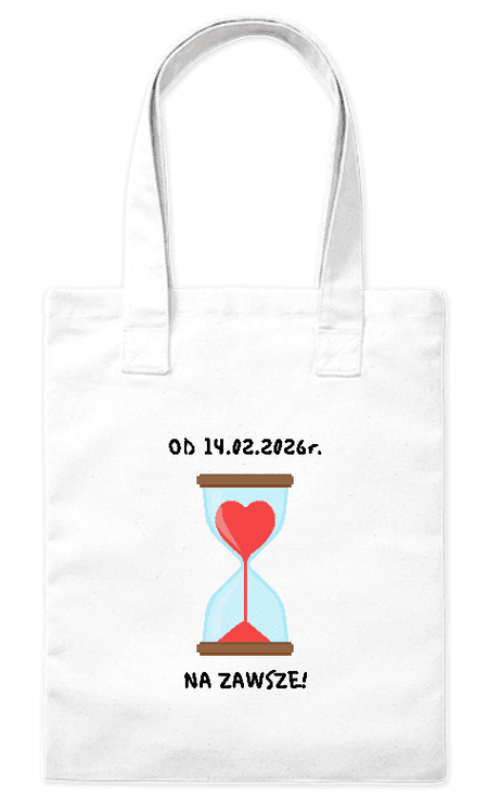Torba bawełniana eko Klepsydra Na Zawsze - Personalizowana 220g | Bavenna