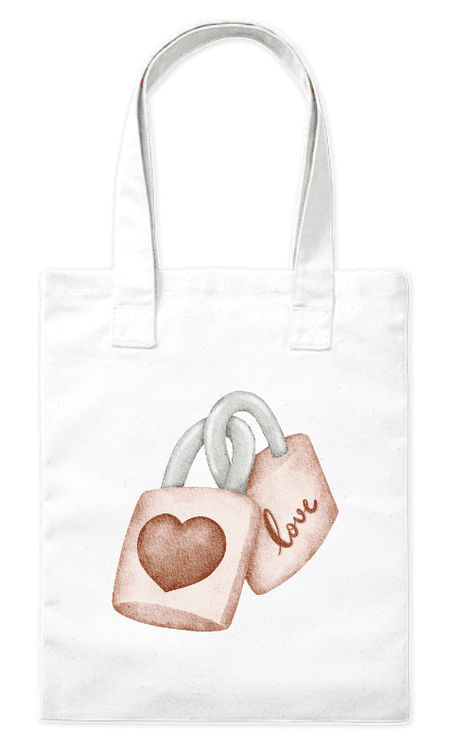 Torba bawełniana eko Kłódki Miłości 220g | Bavenna