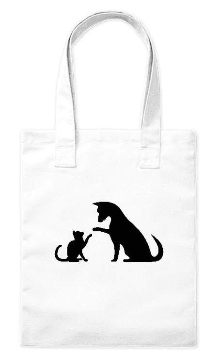 Torba bawełniana eko „Przyjaciele pies i kot” 220 g
