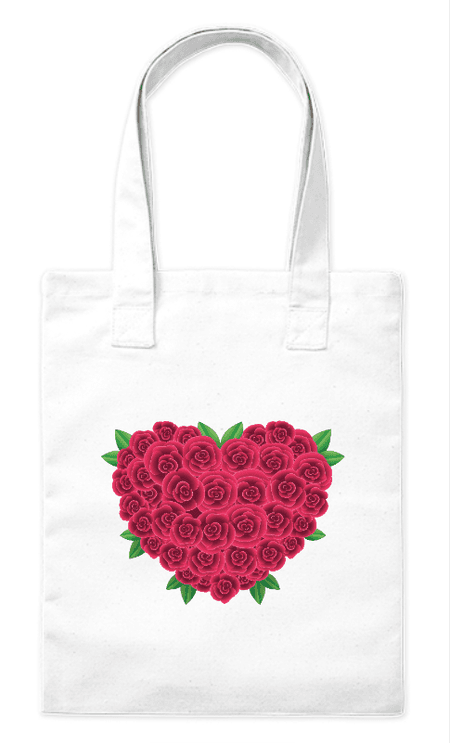 Torba bawełniana eko Serce z Róż 220g | Bavenna