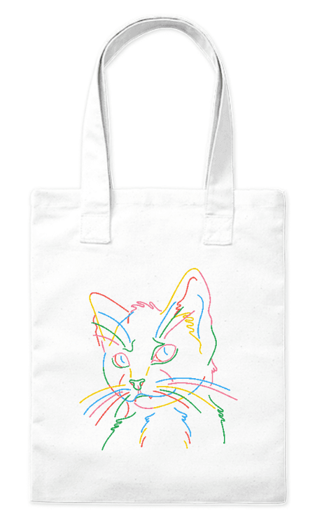Torba bawełniana eko „Tęczowy kot” 220 g