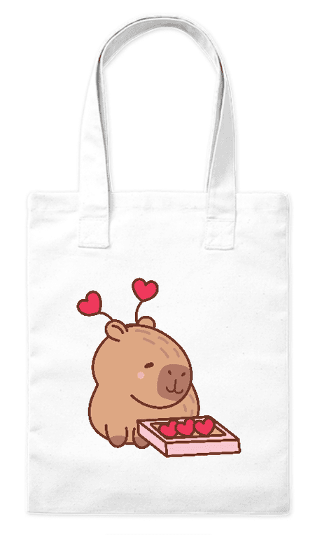 Torba bawełniana eko Zakochana Kapibara 220g | Bavenna