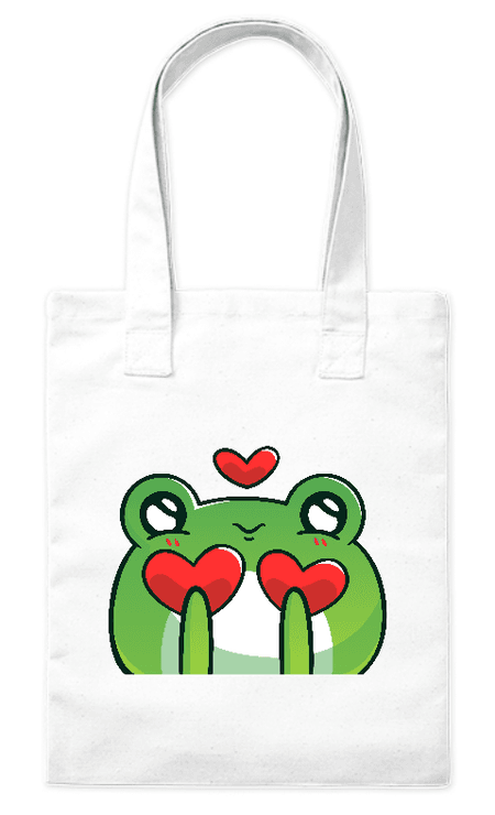 Torba bawełniana eko Zakochana Żaba 220g | Bavenna