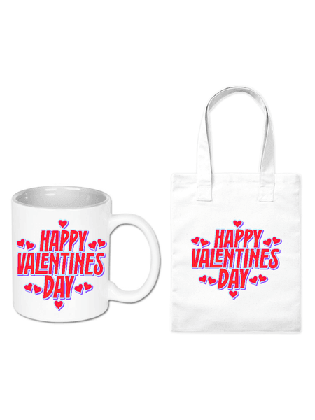 Zestaw kubek i torba Happy Valentines Day | Bavenna