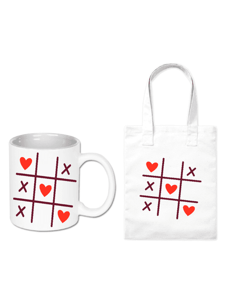 Zestaw kubek i torba Serce i Krzyżyk | Bavenna