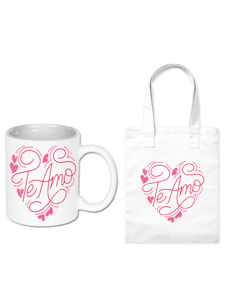 Zestaw kubek i torba Te Amo | Bavenna