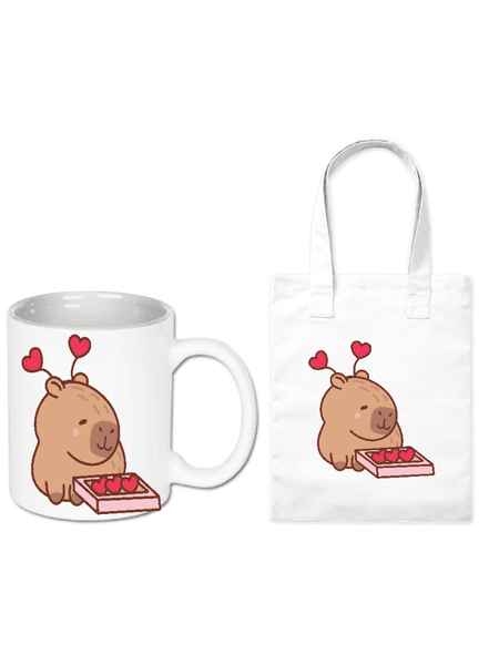Zestaw kubek i torba Zakochana Kapibara | Bavenna
