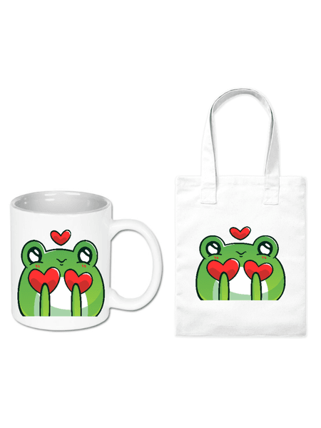 Zestaw kubek i torba Zakochana Żaba | Bavenna