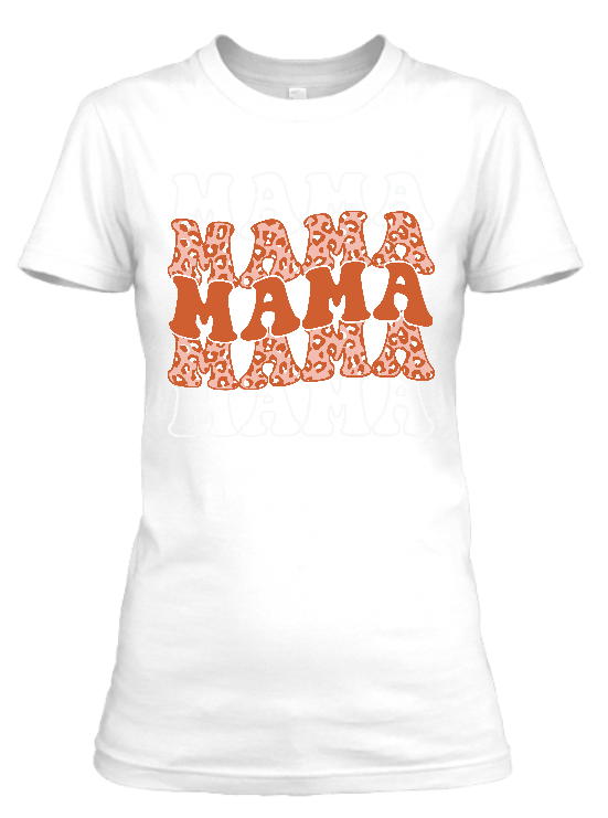 Koszulka damska t-shirt Bavenna „Mama w stylu retro”  z napisem mamy 5 razy w różnych kolorach