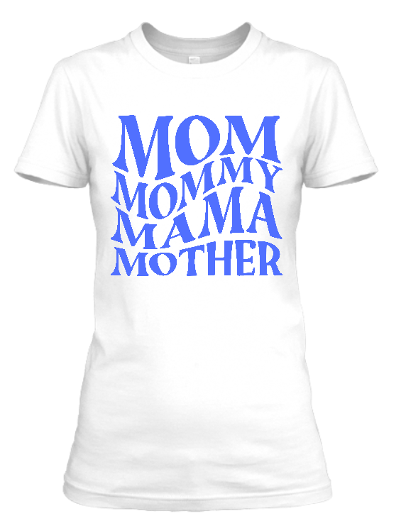 Koszulka damska t-shirt Bavenna „Wszystkie imiona Mamy” 160 g z napisami Mama w różnych językach