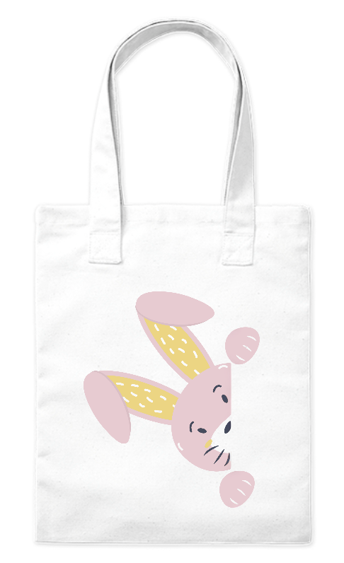 Torba bawełniana eko 220 g Bavenna „Ciekawski Zajączek” z zaglądającym zajączkiem