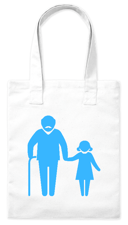 Torba bawełniana eko 220 g Bavenna „Dziadek z Wnuczką