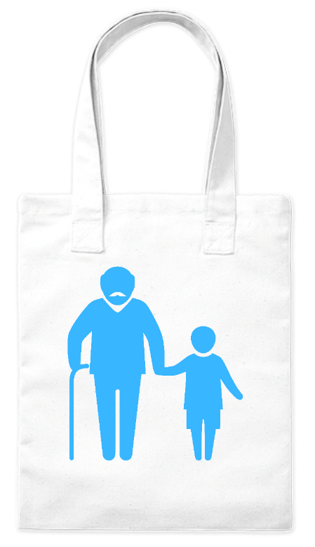 Torba bawełniana eko 220 g Bavenna „Dziadek z Wnukiem