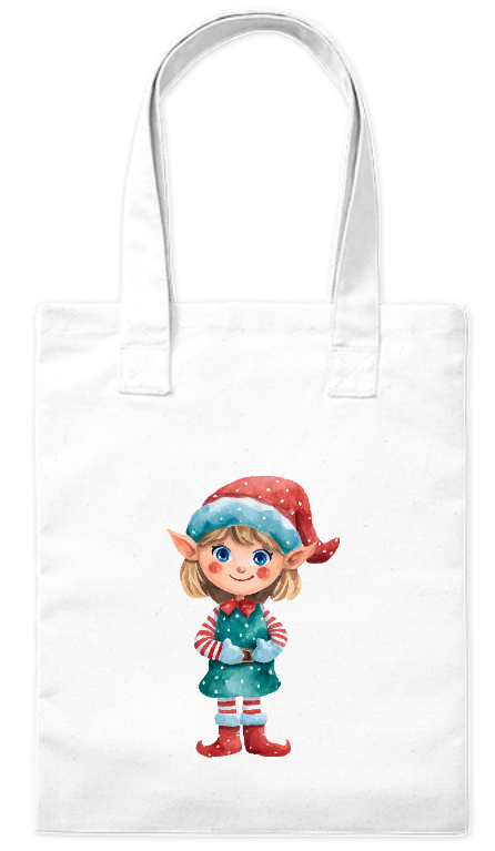 Torba bawełniana eko 220 g Bavenna „Elf” z wizerunkiem uśmiechniętego elfa